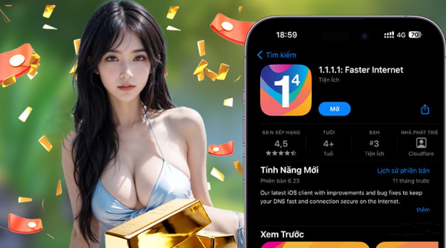 Hình ảnh quảng cáo của opgg hiển thị nền tảng và các lợi ích